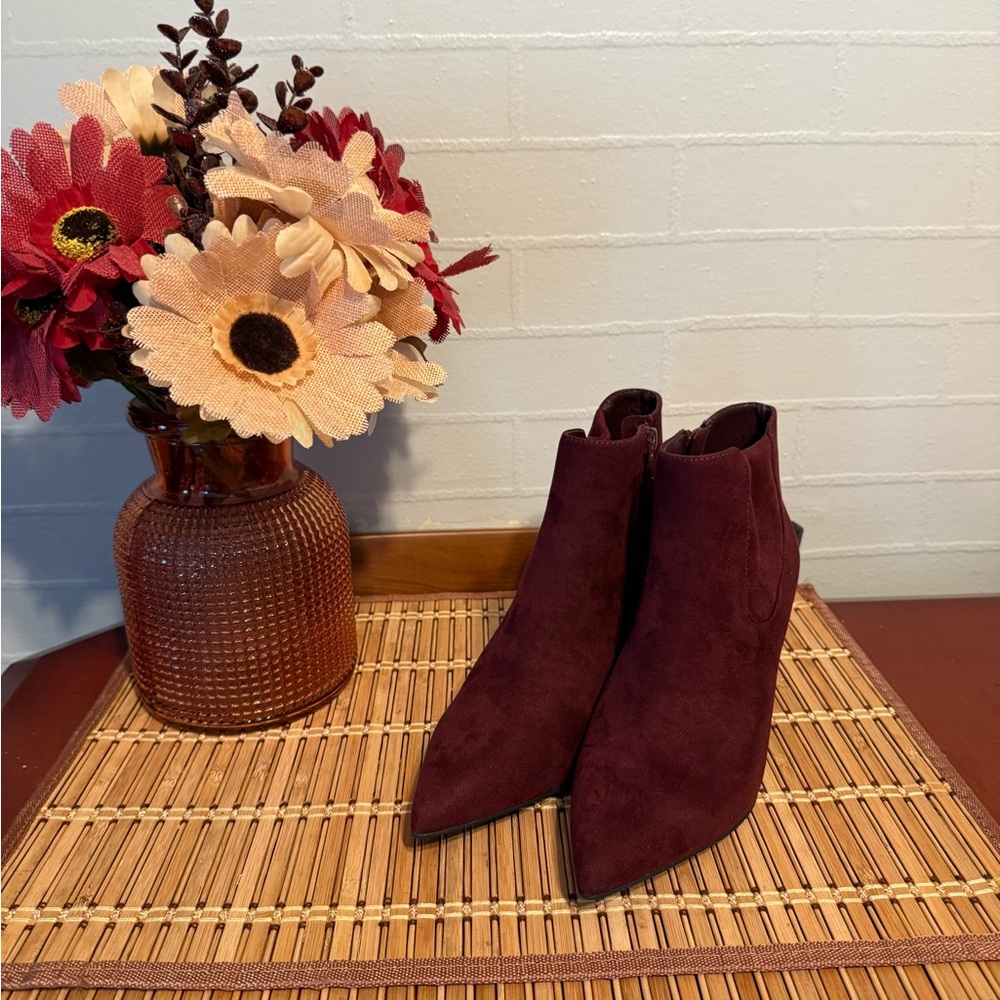 Alfani Deep Burgundy Ankle Boots